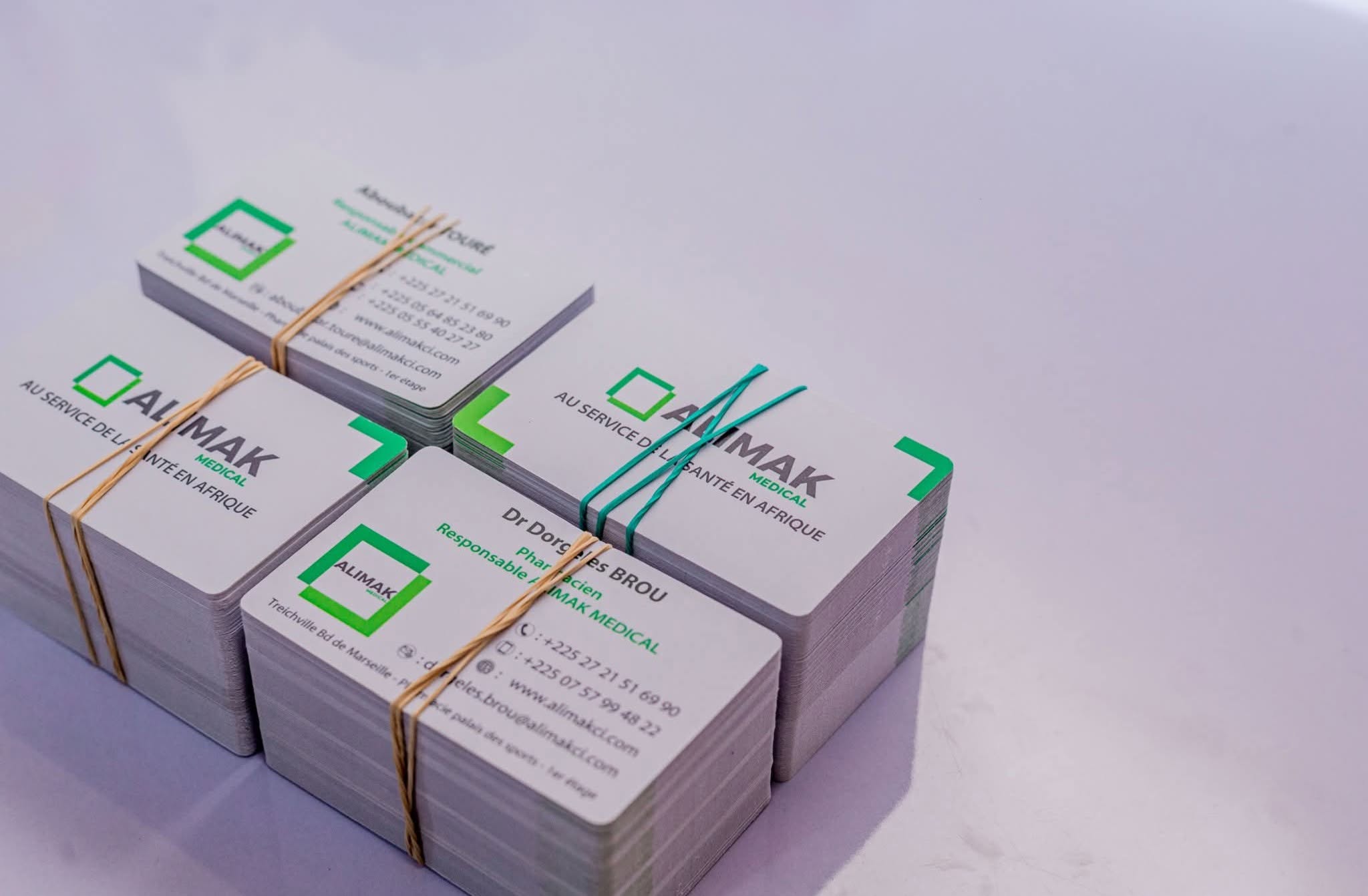 Cartes professionnelles — réalisation JASPE INDUSTRY